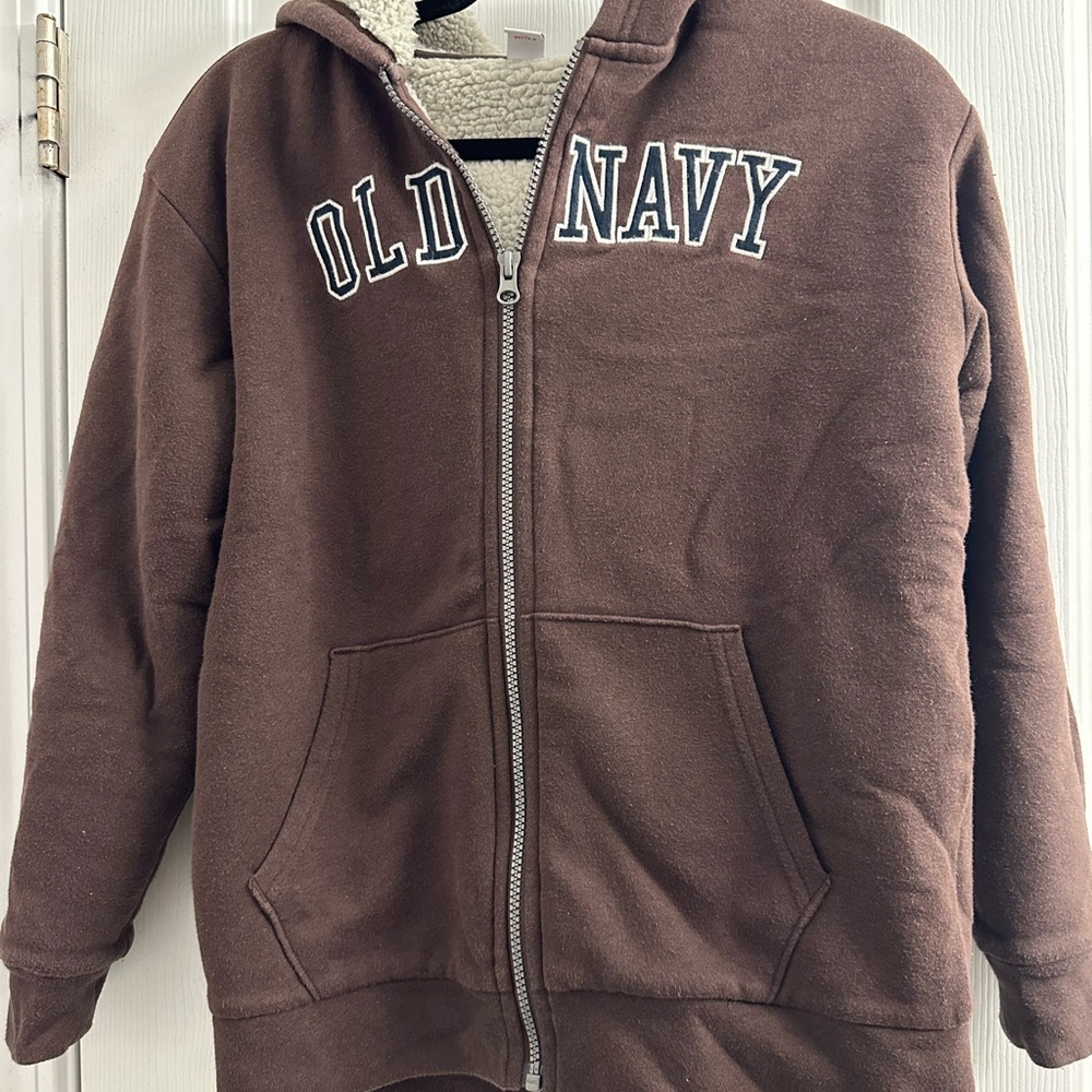 Old Navy Chocolate Brown Kids Zip-Up Hoodie